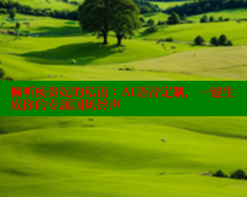 倾听杨贵妃的私语：AI语音定制，一键生成你的专属国风铃声 春水堂 第1张