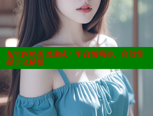 东宫西略国语速成：平台级精讲，高效掌握古文精髓 春水堂成人用品网站 第2张